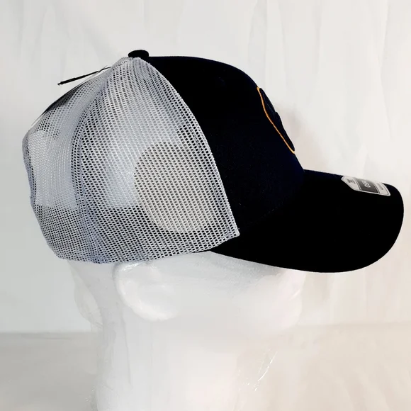 Milwaukee Brewers Cap Snap-back Navy/White Fan Favorite Trucker Hat - Picture 3 of 11